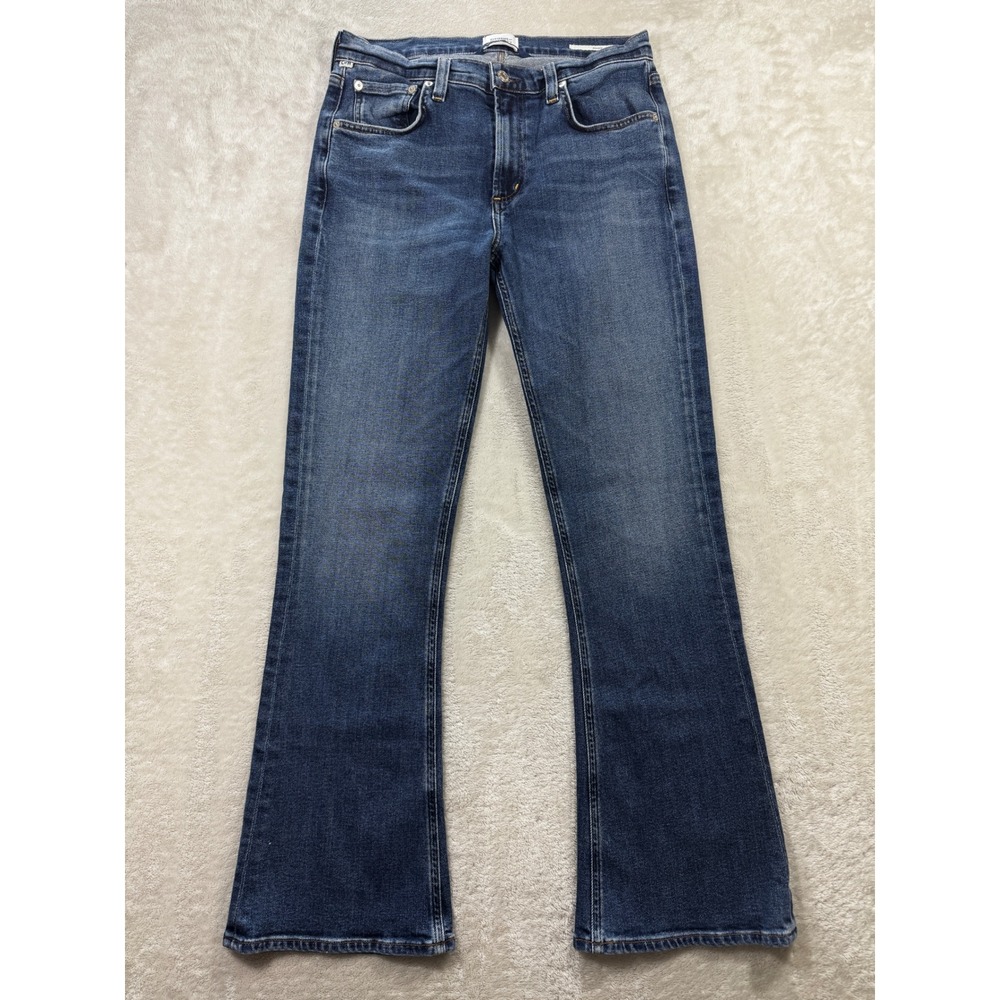 Citizens of Humanity Womens Goldie Kick Flare Blue Jeans 27 Meas: 29x30